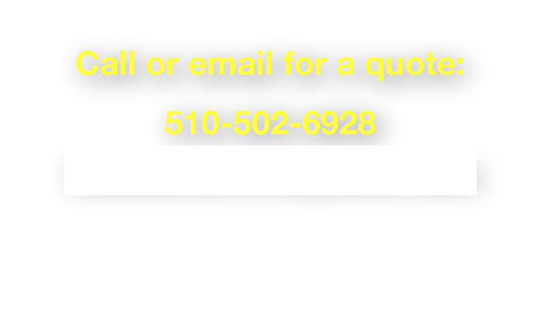 Call or email for a quote:

510-502-6928
toddselectric@yahoo.com
